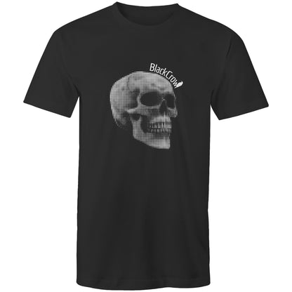 Black Crow Halftone Skull - Unisex T-Shirt